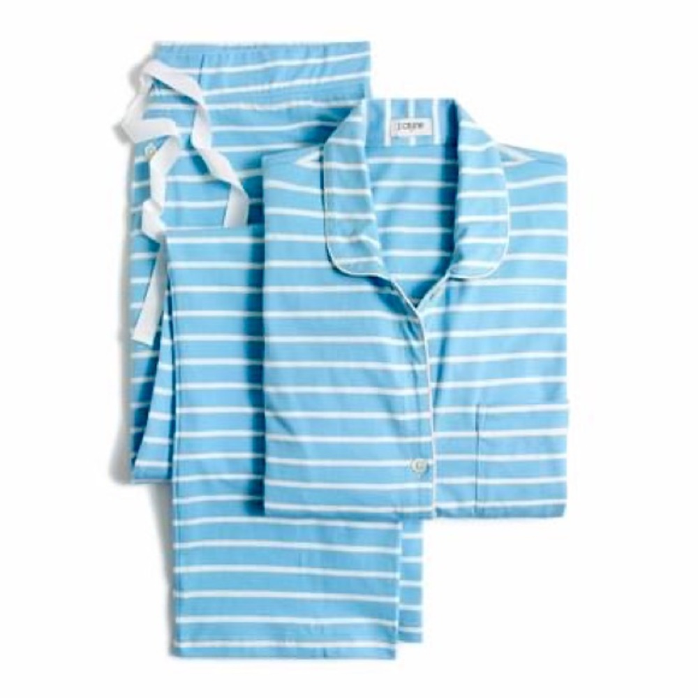 NWT J. Crew Striped Knit PJs